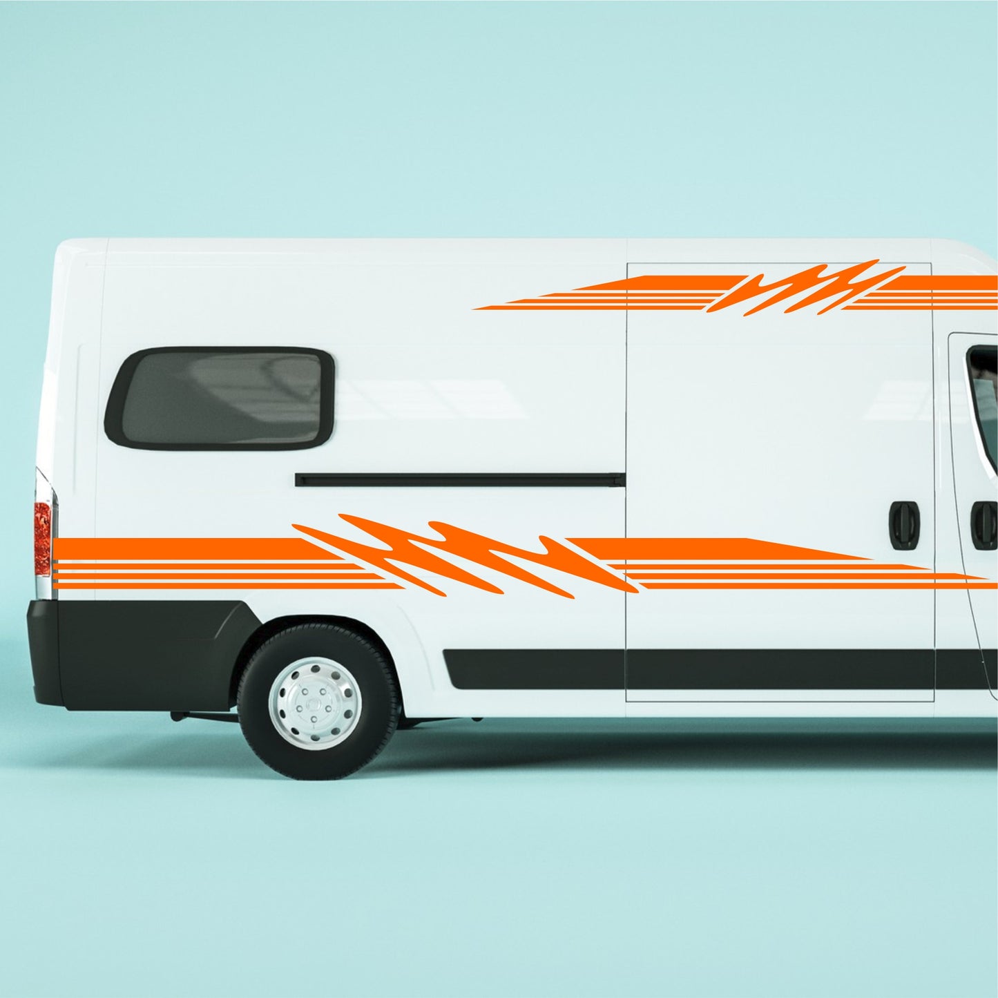 Set 4 Pcs Van Stripes Graphics for Caravan Graphics RV Horsebox Trailer Camper Van Body Decor Vinyl Decals | Motorhome Stripes Adhesive Set