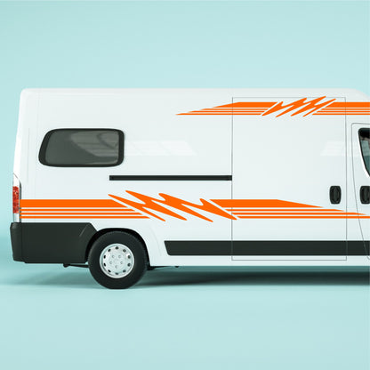 Set 4 Pcs Van Stripes Graphics for Caravan Graphics RV Horsebox Trailer Camper Van Body Decor Vinyl Decals | Motorhome Stripes Adhesive Set