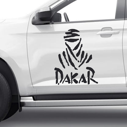 4 Pcs High Quality Dakar Sticker Sponsor Vinyl Decal Badge Tuning Car Bike Racing Sport Set Graphics | Sides Roof Rear Sticker for any Vehicle | Sport vinyl decal graphics adhesives