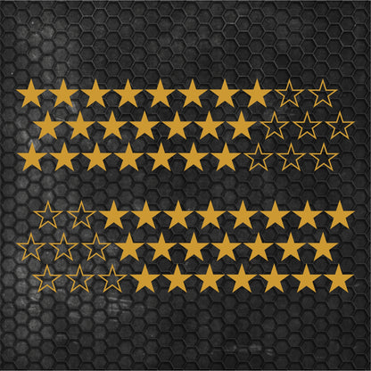 Kit 60 Pcs Sticker Stars on your car or any vehicle | Stickers for Auto Theme Stars 60 pieces Car Van Offroad Vehicle Adhesive graphic decal