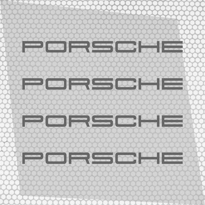 Set 4 HQ Porsche Logo Graphic Vinyl Motorsport Emblem Sticker Decals | Motorcycle Car Vehicle Emblem Decor Kit Racing wrap Adhesives Porsche Cut vinyl Logo