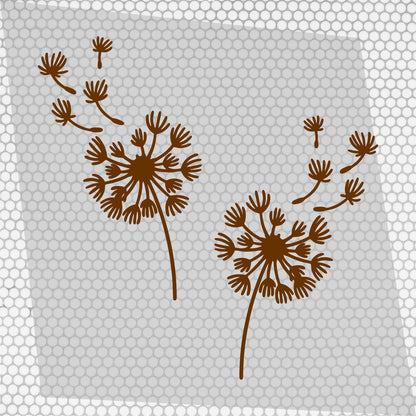Set 2 Pcs Boho Style Dandelion Flower decal Van Sticker