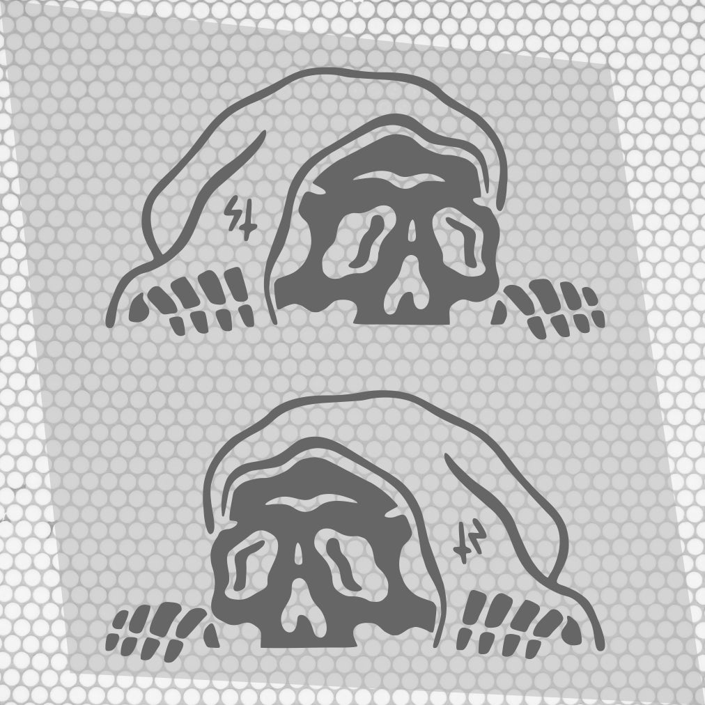 Set 2 Pcs Car Stickers Motive Monsters Blood JDM Decals | Sticker Graphics Both Sides Scary Pattern Wrap Vinyl Decals | Funny Graphics vinyl
