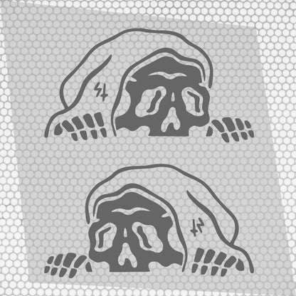Set 2 Pcs Car Stickers Motive Monsters Blood JDM Decals | Sticker Graphics Both Sides Scary Pattern Wrap Vinyl Decals | Funny Graphics vinyl