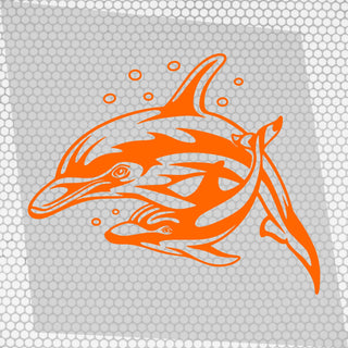 Set Sticker Caravan Family of Dolphins Graphic Decals | Camper Van Caravan Car Decor wrap Sea Animals Decals Kit | Motorhome Rear Adhesives