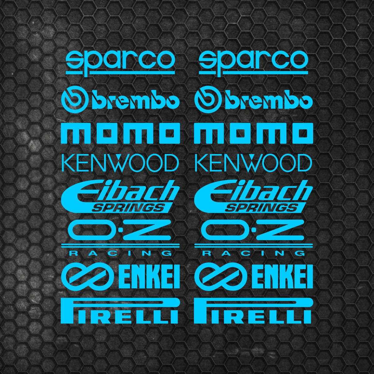 Set Cut Emblem Graphic Sponsor Stickes Racing Brand Decals