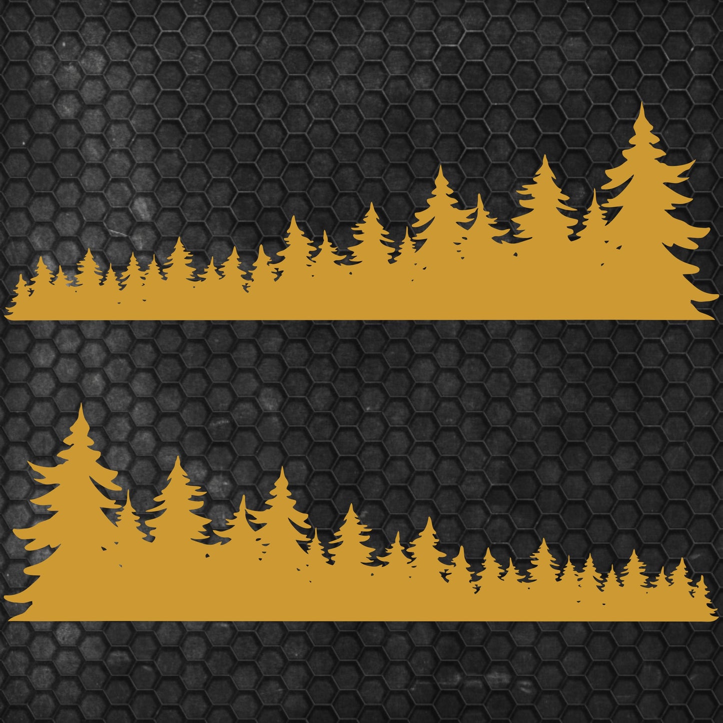Set Forest Full of Trees Landscape Graphics Both Sides Stripes Decals. Nature Forest Car Camper Van Trailer Camping Offroad adhesive wrap