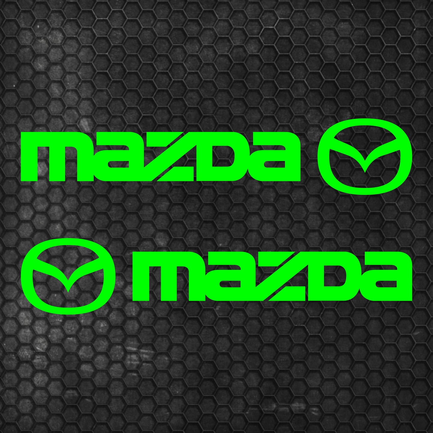 Set Mazda Logo Decal Sticker Sport Racing Stripes Emblem | Mazda Cut Emblem Graphic Vehicle Sticker, Vinyl Car Truck Van Decal Both Sides