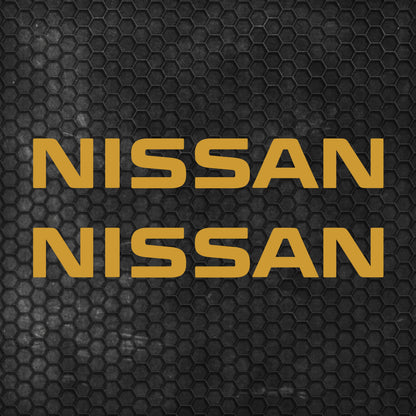 Set 2 Pcs Nissan Logo Decal Sticker Sport Racing Stripes Emblem Graphic | Nissan Cut Emblem logo Vehicle Sticker, Vinyl Car Decal Both Sides