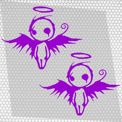 2 Pcs Sad Emo Angel Decal Sticker | Scary Angel Graphic Decal for Window, Vinyl Car Truck Van | Funny Stickers decor Angel Cover Adhesive wrap