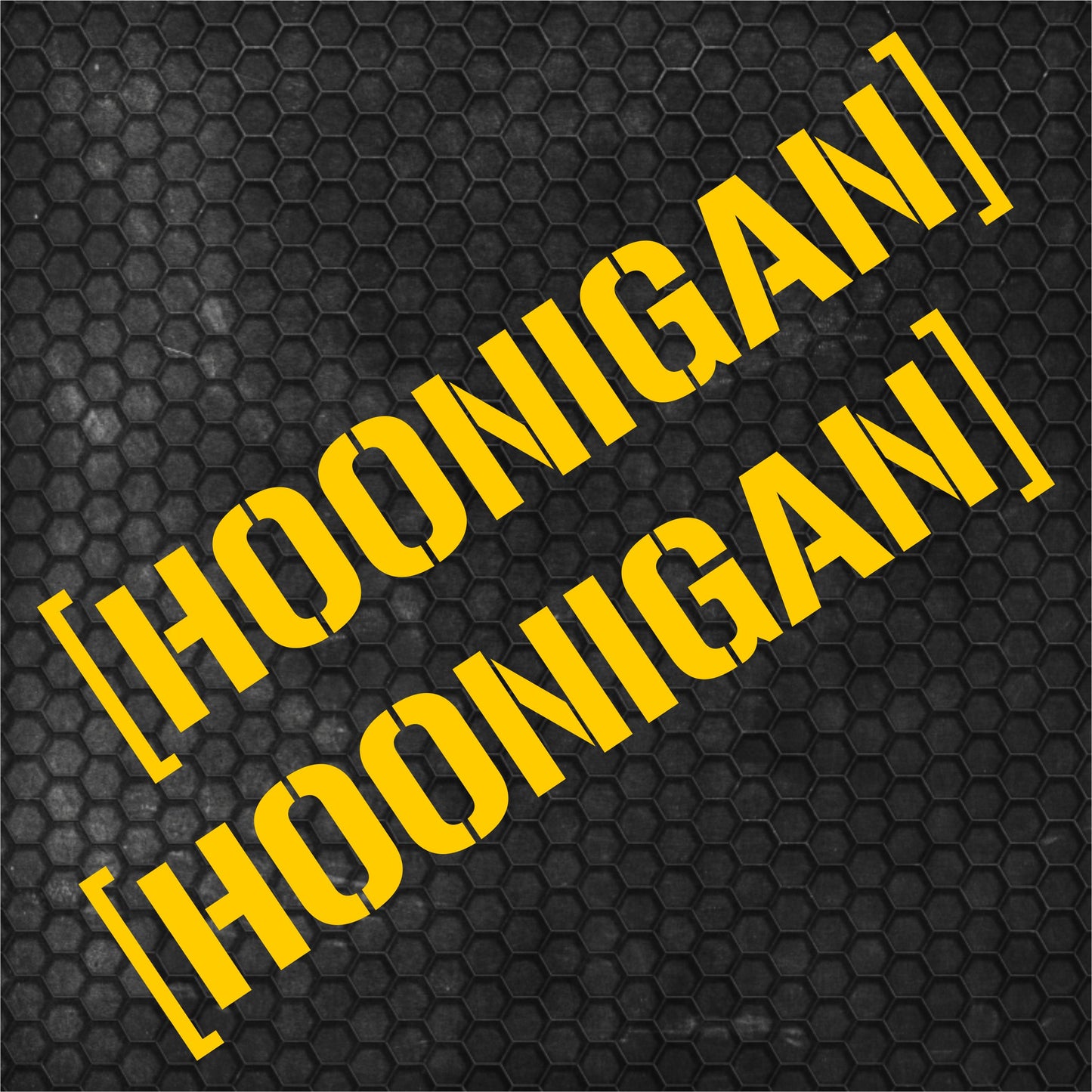 Set 2 Pcs HQ Hoonigan Emblem Graphic Decals | Motorsport Drifting, burnouts, doughnuts Decor | Sport Race Decals Events Vinyl Adhesives wrap
