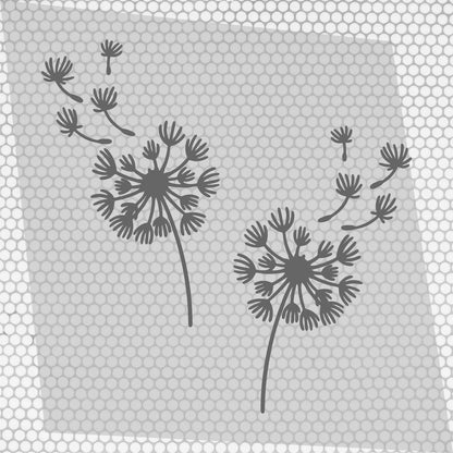 Set 2 Pcs Boho Style Dandelion Flower decal Van Sticker