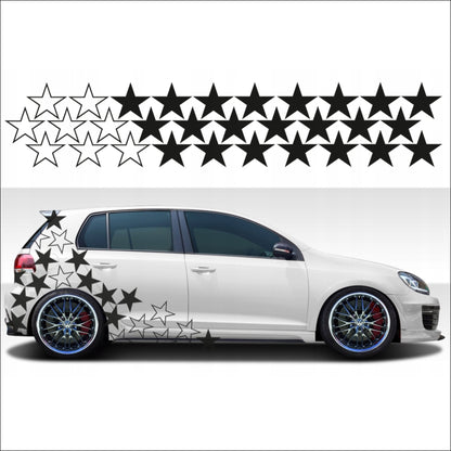 Kit 60 Pcs Sticker Stars on your car or any vehicle | Stickers for Auto Theme Stars 60 pieces Car Van Offroad Vehicle Adhesive graphic decal