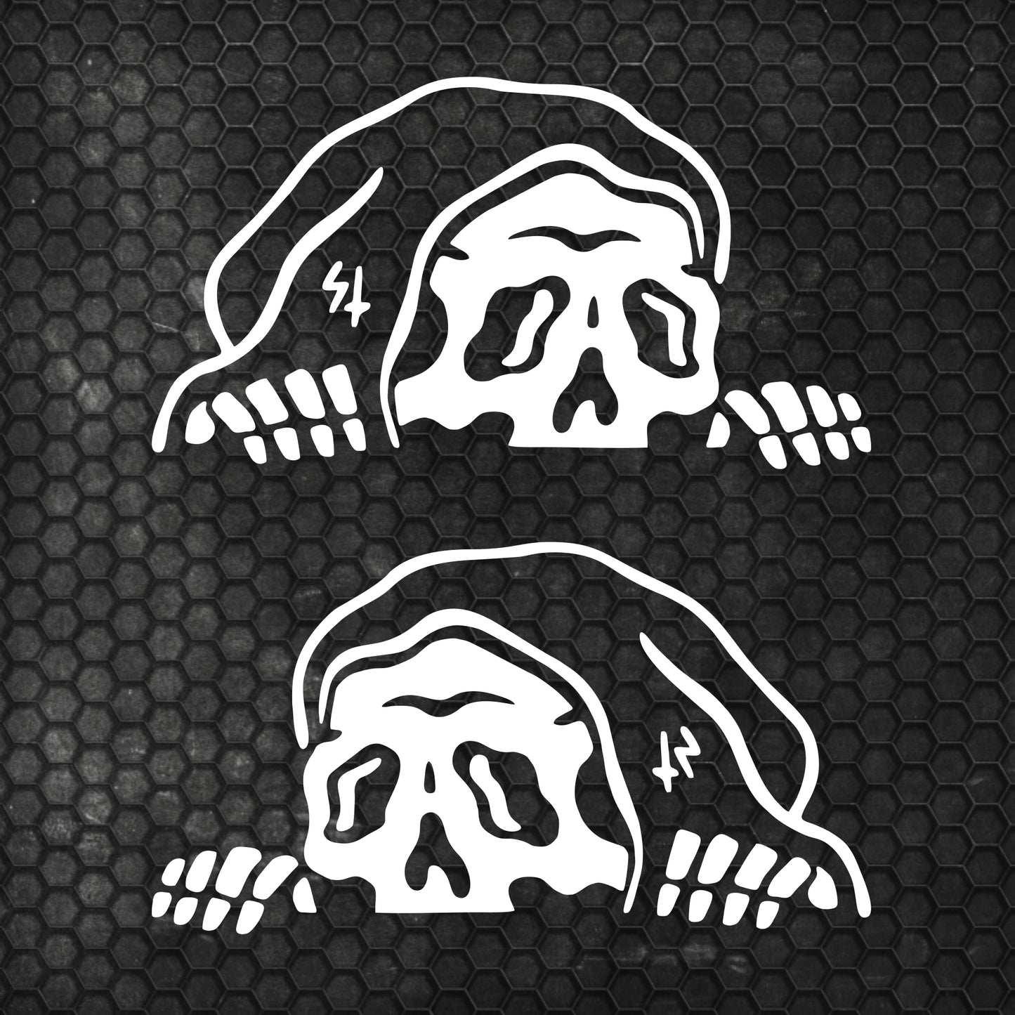 Set 2 Pcs Car Stickers Motive Monsters Blood JDM Decals | Sticker Graphics Both Sides Scary Pattern Wrap Vinyl Decals | Funny Graphics vinyl