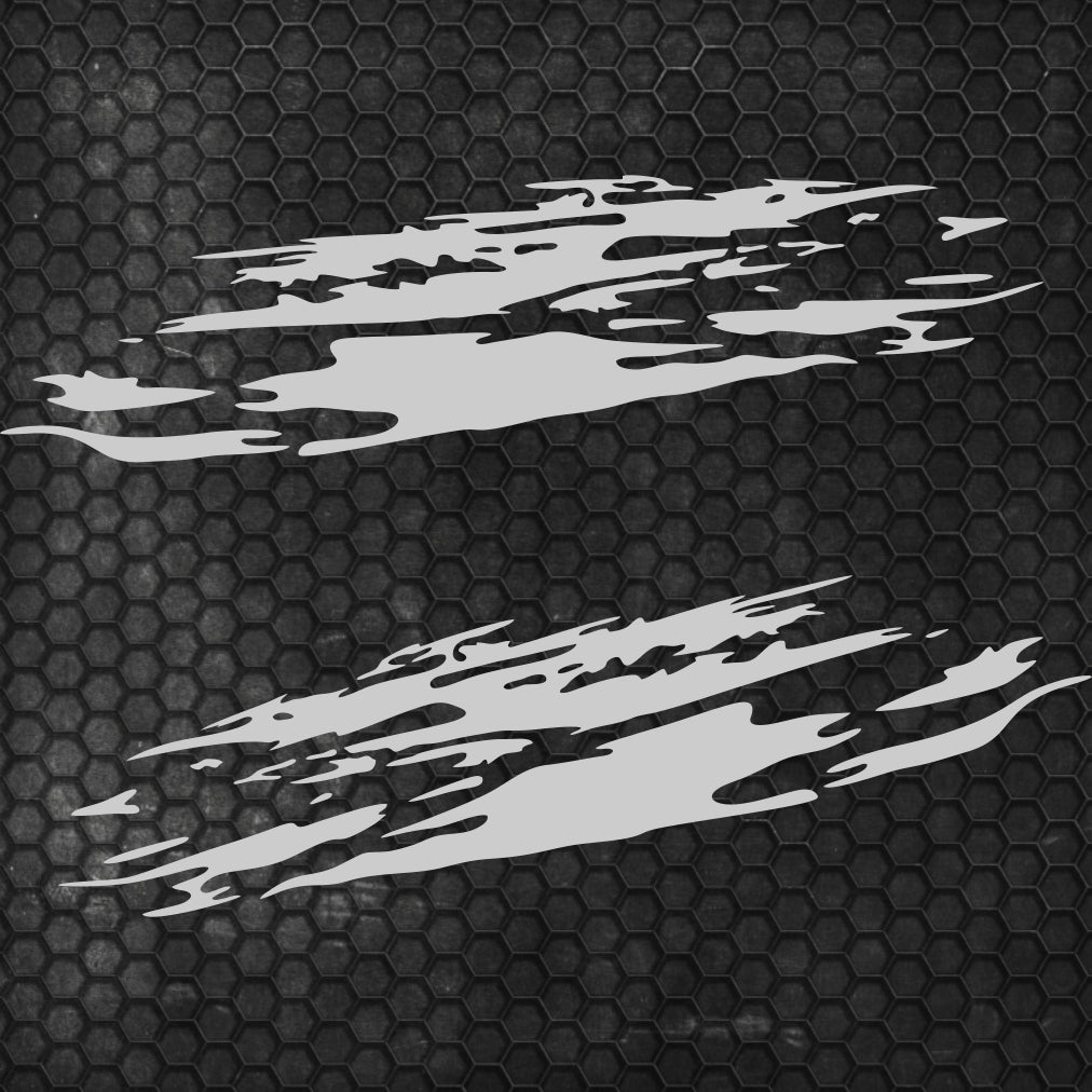 Set 2 Pcs Jerked Grounge Theme Decals Auto Sticker Graphics Both Sides Sports Splash Pattern Accessories Wrap Vinyl Decals | Auto Graphics