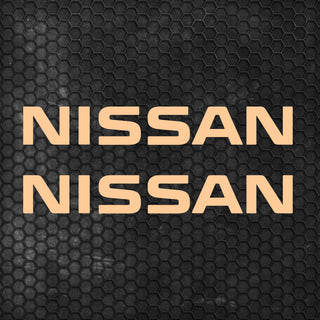 Set 2 Pcs Nissan Logo Decal Sticker Sport Racing Stripes Emblem Graphic