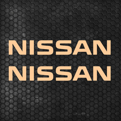 Set 2 Pcs Nissan Logo Decal Sticker Sport Racing Stripes Emblem Graphic | Nissan Cut Emblem logo Vehicle Sticker, Vinyl Car Decal Both Sides