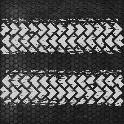 Kit 2 Pcs Factory Crafts Tire Tracks Graphics Both Sides Decal Wrap | For All Offroad 4x4, Car, Van Motorsport Decals | Crafts Tire Stickers