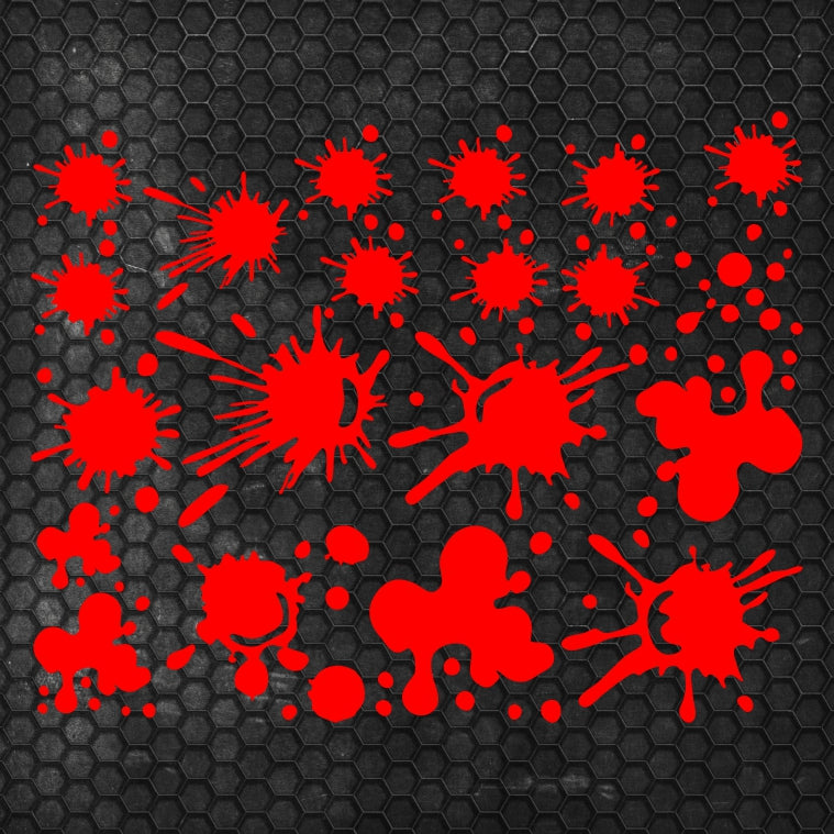 Kit 20 Pcs Sticker Blower on car stain on scratch | Fit Body Racing Camo Blower Car Van Offroad Vehicle Adhesive vinyl Splash graphics decal