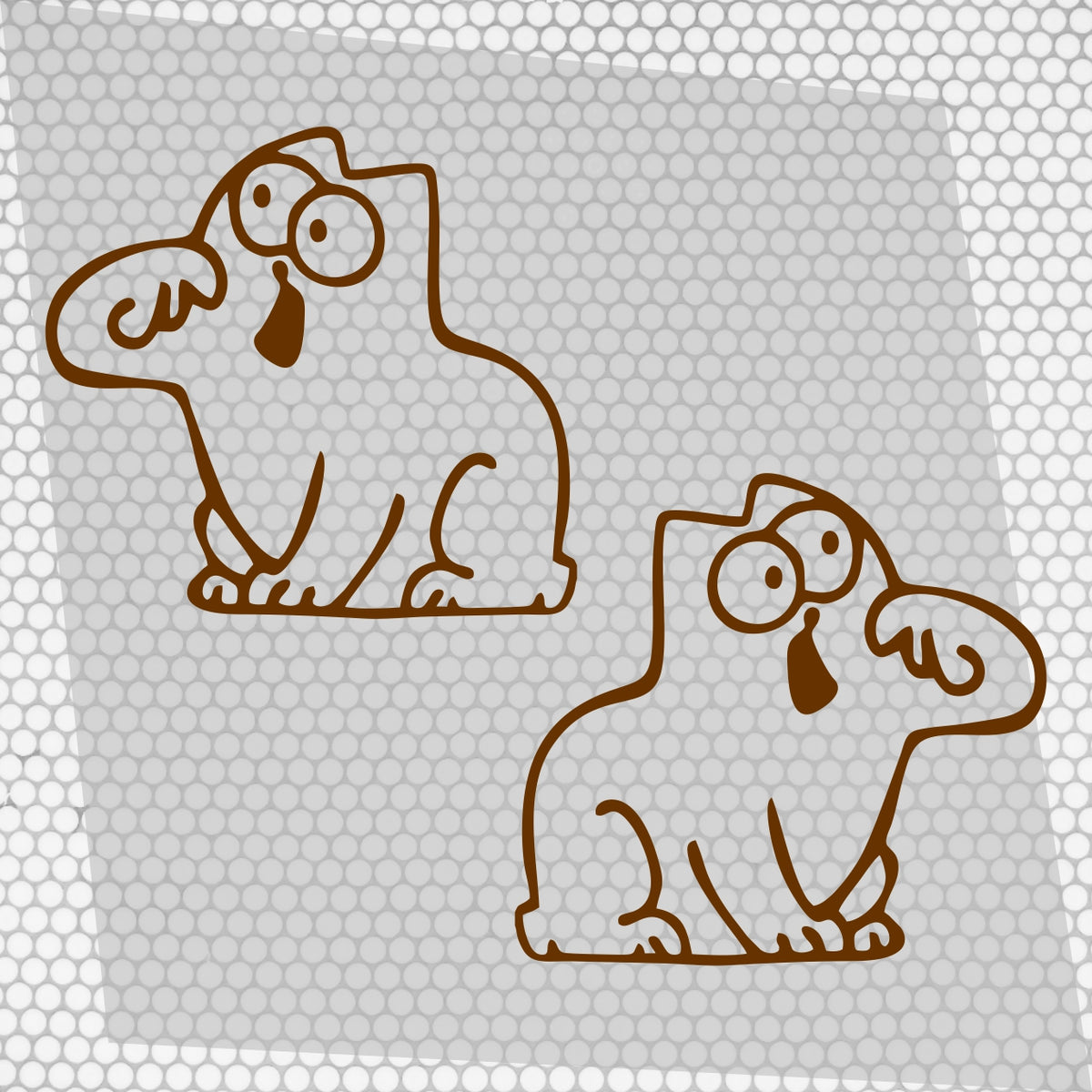 Set 2 Pcs Hungry Cat Simon Sticker car Vinyl Decals