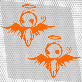 2 Pcs Sad Emo Angel Decal Sticker