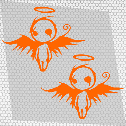 2 Pcs Sad Emo Angel Decal Sticker | Scary Angel Graphic Decal for Window, Vinyl Car Truck Van | Funny Stickers decor Angel Cover Adhesive wrap