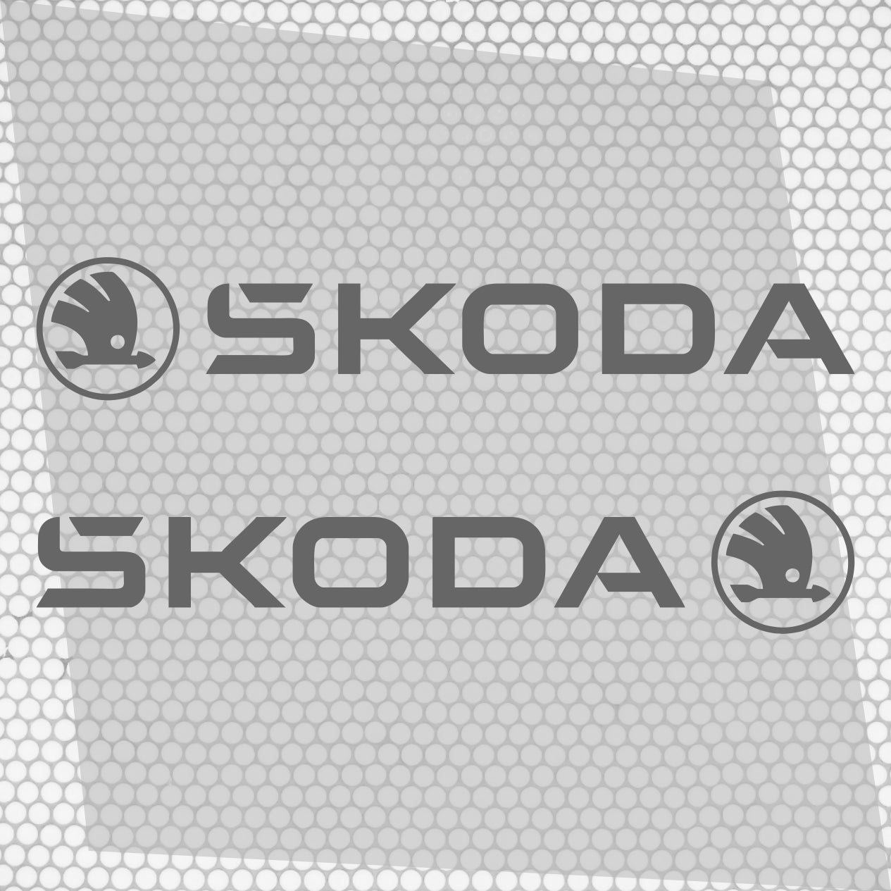 Set 2 Pcs Skoda Logo Decal Sticker Sport Racing Stripes Emblem Graphic | Skoda Cut Emblem logo Vehicle Sticker, Vinyl Car Decal Both Sides