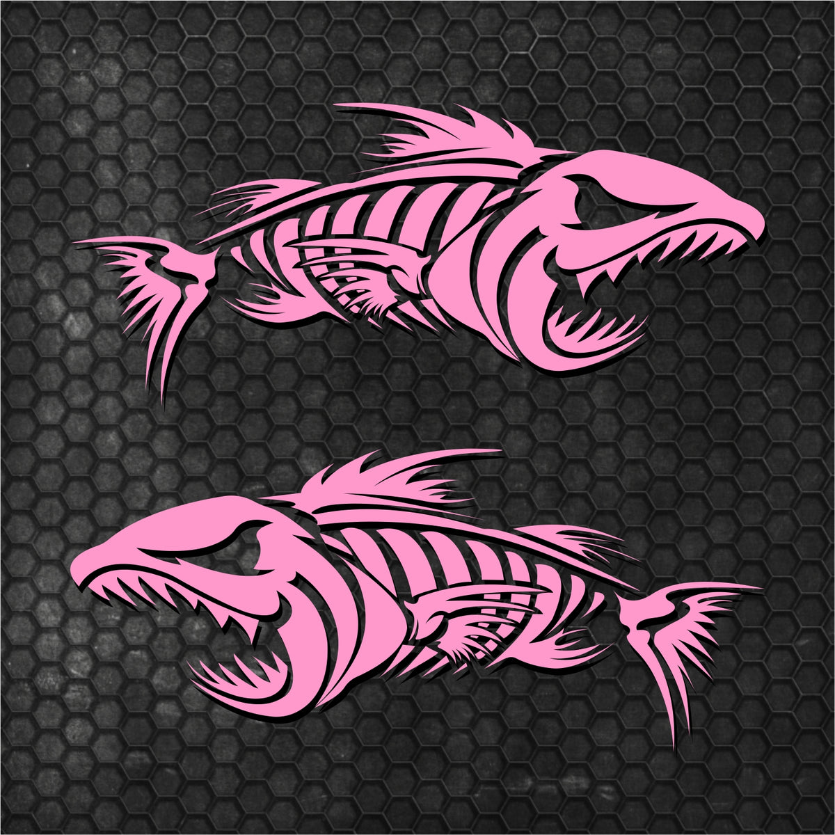 Set 2 Pcs Boat Furious Scary Fish Stickers Boat Body Decal Cruise
