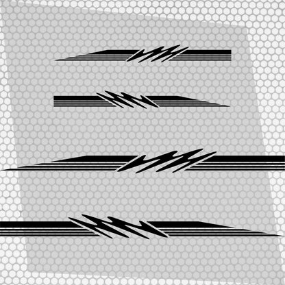 Set 4 Pcs Van Stripes Graphics for Caravan Graphics RV Horsebox Trailer Camper Van Body Decor Vinyl Decals | Motorhome Stripes Adhesive Set