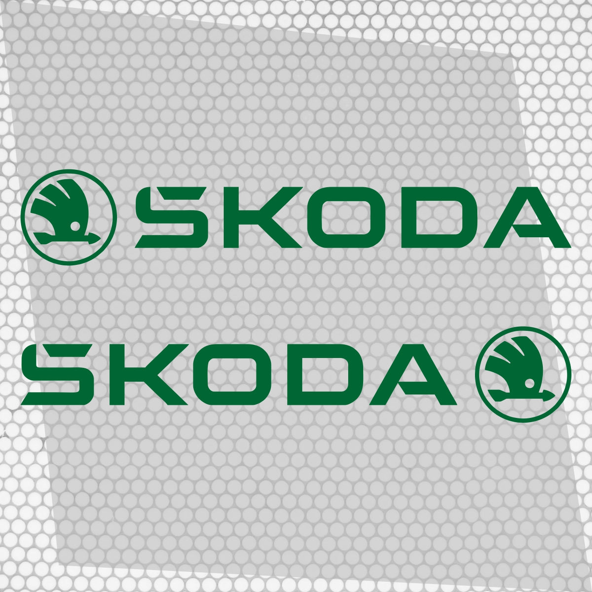 Set 2 Pcs Skoda Logo Decal Sticker Sport Racing Stripes Emblem Graphic