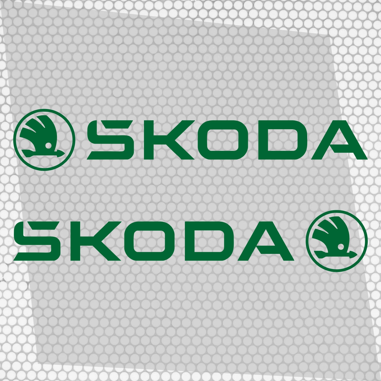 Set 2 Pcs Skoda Logo Decal Sticker Sport Racing Stripes Emblem Graphic | Skoda Cut Emblem logo Vehicle Sticker, Vinyl Car Decal Both Sides