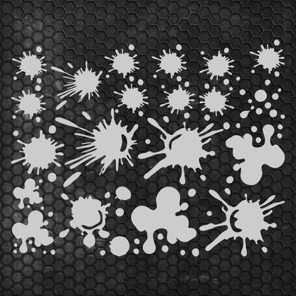 Kit 20 Pcs Sticker Blower on car stain on scratch | Fit Body Racing Camo Blower Car Van Offroad Vehicle Adhesive vinyl Splash graphics decal