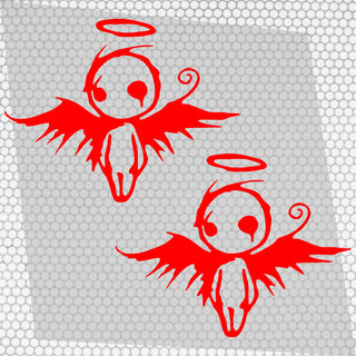 2 Pcs Sad Emo Angel Decal Sticker
