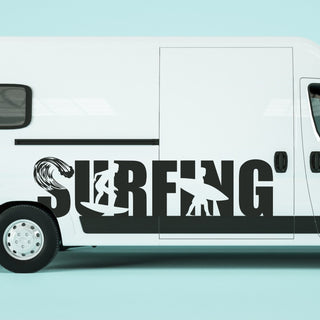Set Car Van Surf Adventure Edition Graphics Summer Sport
