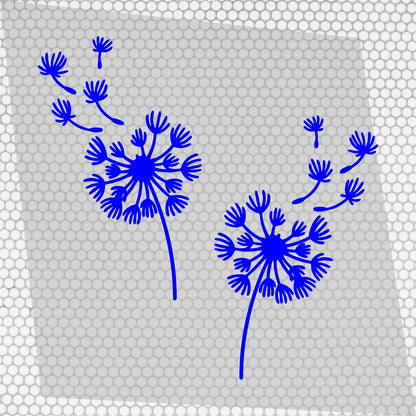 Set 2 Pcs Boho Style Dandelion Flower decal Van Sticker