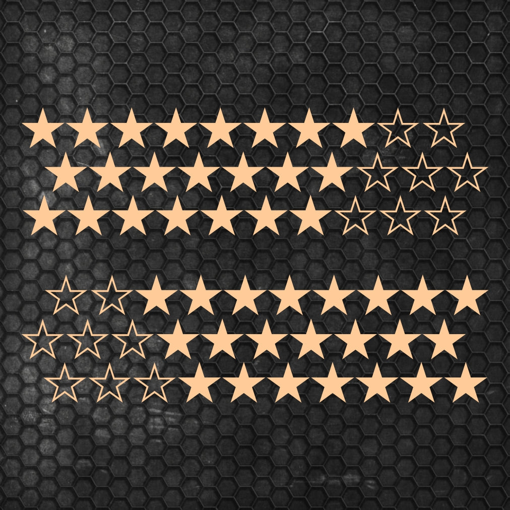 Kit 60 Pcs Sticker Stars on your car or any vehicle | Stickers for Auto Theme Stars 60 pieces Car Van Offroad Vehicle Adhesive graphic decal