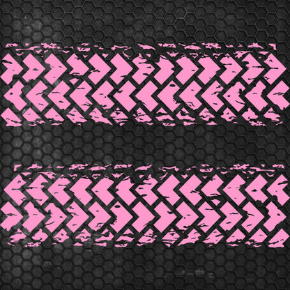 Kit 2 Pcs Factory Crafts Tire Tracks Graphics Both Sides Decal Wrap | For All Offroad 4x4, Car, Van Motorsport Decals | Crafts Tire Stickers