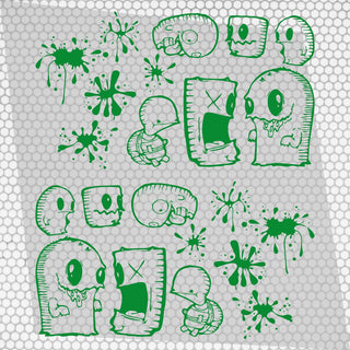 Set 2 Pcs Car Stickers Motive Monsters Blood JDM Decals