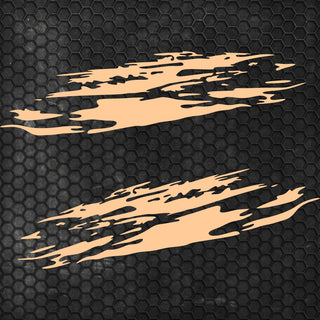Set 2 Pcs Jerked Grounge Theme Decals Auto Sticker