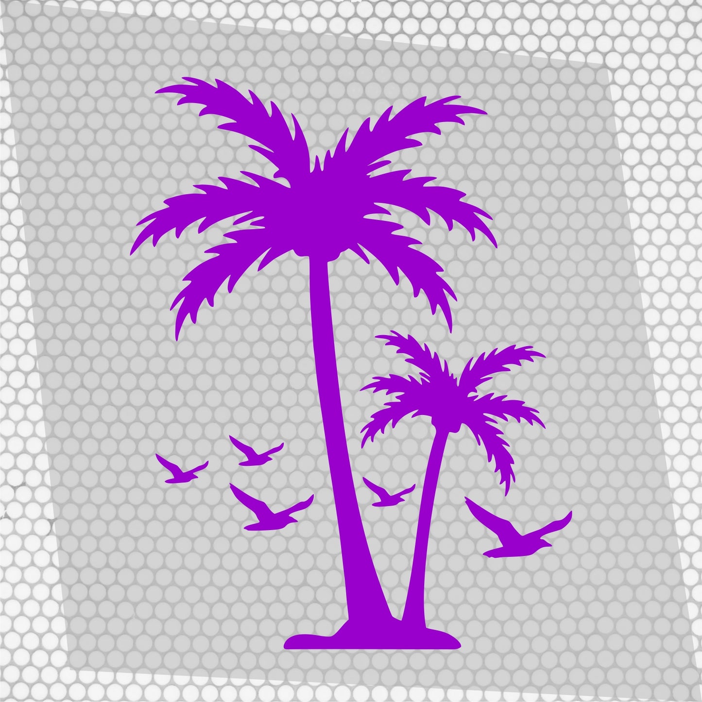 Set Caravan Palm Trees and Seagulls Birds Graphics Decals | Summer theme Camper Van Caravan Car Vehicle Decor Kit | Motorhome Adhesive Vinyl