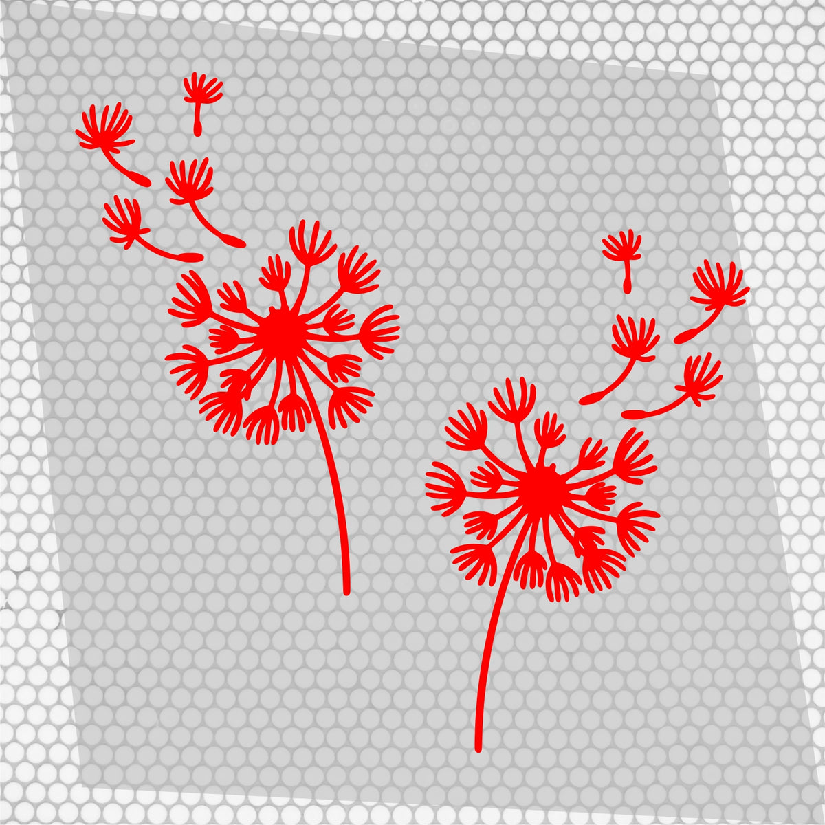 Set 2 Pcs Boho Style Dandelion Flower decal Van Sticker