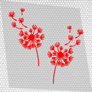 Set 2 Pcs Boho Style Dandelion Flower decal Van Sticker