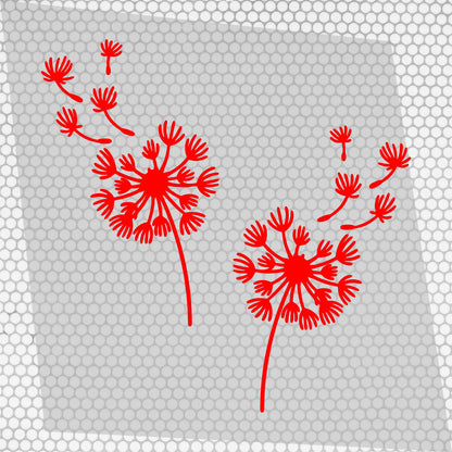 Set 2 Pcs Boho Style Dandelion Flower decal Van Sticker