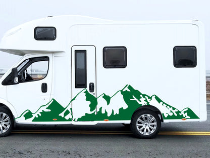 2 Pcs Nature Big Montains Graphics Decal Both Sidesfor any Vehicle Vinyl Stripes RV Car Truck Camper Van Boat Trailer Side Offroad Sticker