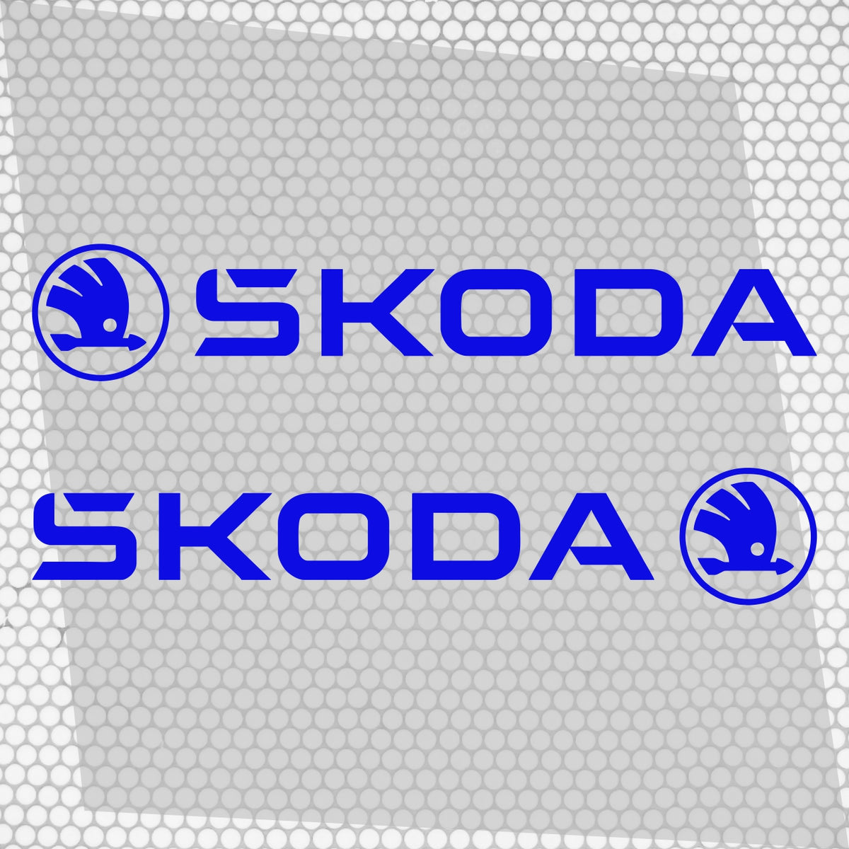 Set 2 Pcs Skoda Logo Decal Sticker Sport Racing Stripes Emblem Graphic