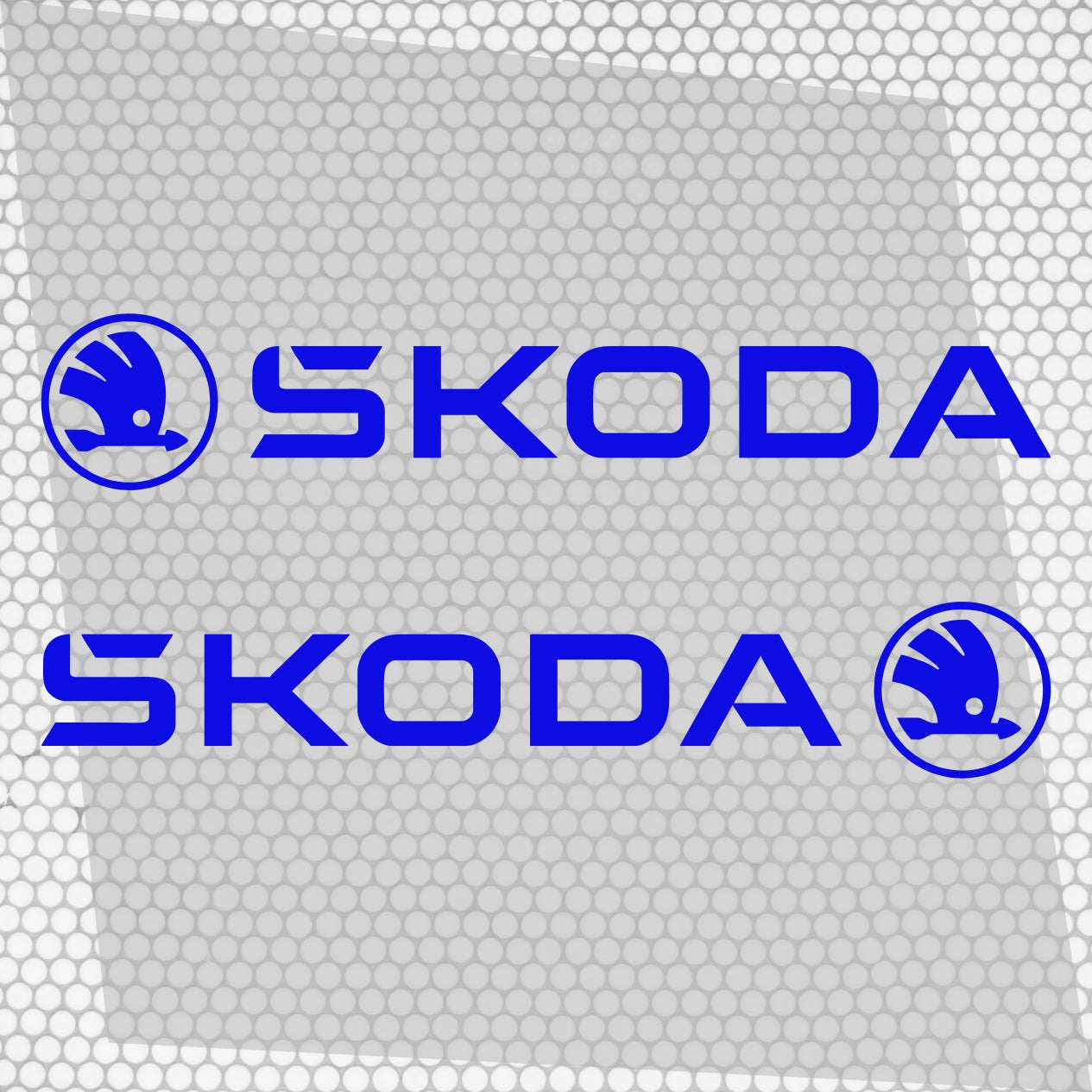 Set 2 Pcs Skoda Logo Decal Sticker Sport Racing Stripes Emblem Graphic | Skoda Cut Emblem logo Vehicle Sticker, Vinyl Car Decal Both Sides
