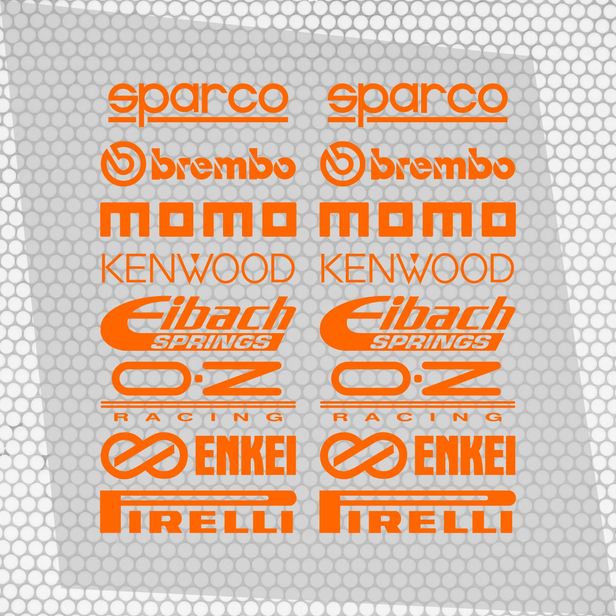 Set Cut Emblem Graphic Sponsor Stickes Racing Brand Decals