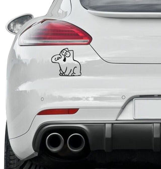 Set 2 Pcs Hungry Cat Simon Sticker car Vinyl Decals