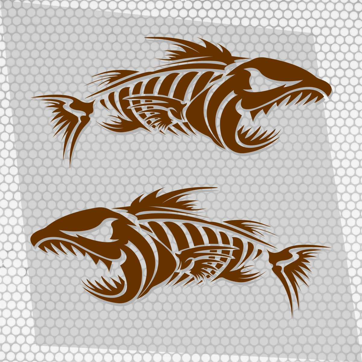Set 2 Pcs Boat Furious Scary Fish Stickers Boat Body Decal Cruise