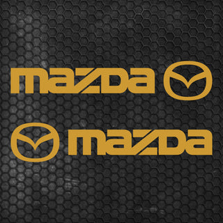 Set Mazda Logo Decal Sticker Sport Racing Stripes Emblem